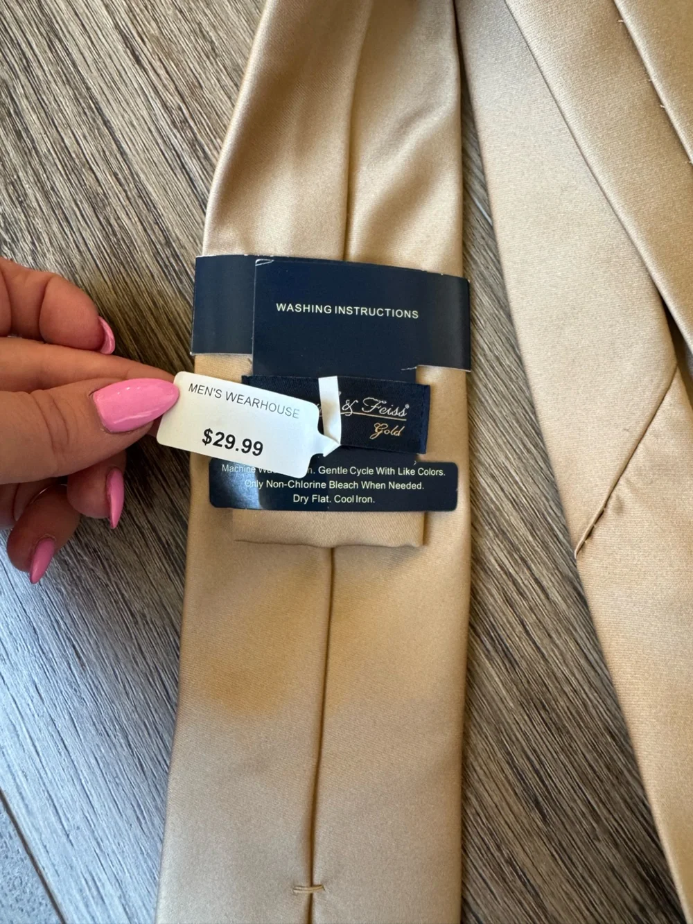 Joseph & Feiss Champagne Satin Tie